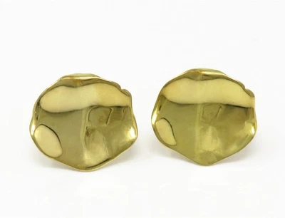 NYJEWEL Gumps Disc High Karat Gold Omega Back Earrings - Image 1 of 4