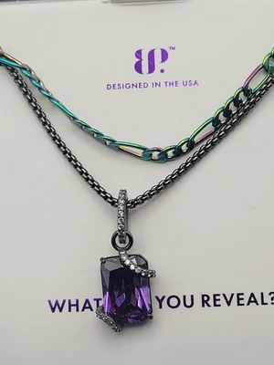 Bomb Party Sirens Necklace NK19244 Moonlit Siren's Kiss - Amethyst Cubic Zircon - Image 1 of 3