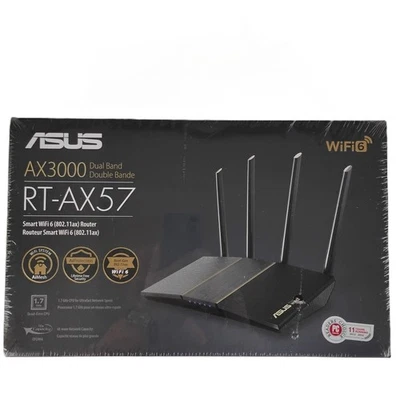 AX3000 WiFi 6 Dual Band Gigabit Wireless Internet Router - RT-AX57 - Image 1 of 4