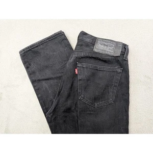 Levi Strauss & Co 501 Herren W32 L34 Schwarz Button Fly Denim Jeans Hose - Bild 1 von 15