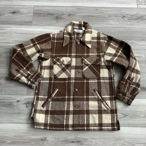 Woolrich Men’s Medium Flannel Vintage Heavyweight Wool Over-shirt Color-block - Picture 1 of 9