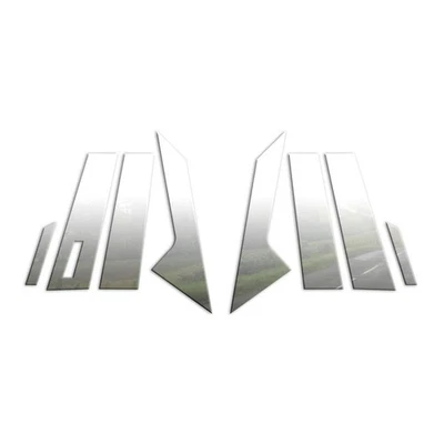 Pillar Post Covers w/Keypad Cutout for 2013-2022 Lincoln MKZ [Stainless] Set 8 - Image 1 of 4