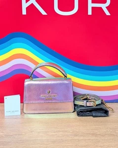Bolso Bandolera Kurt Geiger Mini Highgate Asa Superior Cuero Metálico - Imagen 1 de 4
