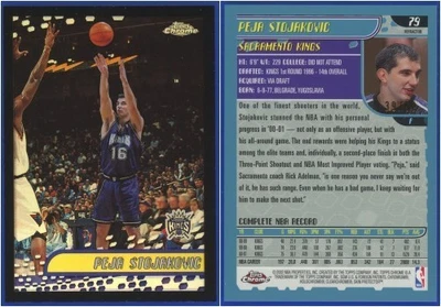 Peja Stojakovic 2001-02 Topps Chrome #79 BLACK BORDER Refractor #'d 39/50 RARE! - Image 1 of 3