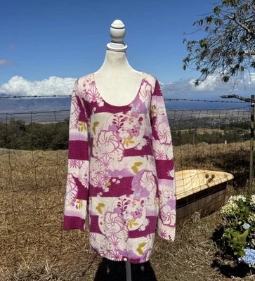 Vintage Free People Retro Cashmere Sweater Dress Butterfly whimsical  large Flaw - Image 1 of 4