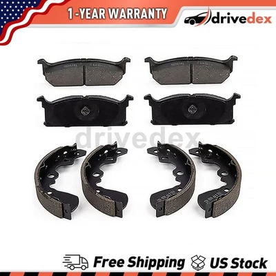 Pastillas de freno y zapatas semimetálicas delanteras traseras para 1989 1990 1991 1993 Geo Metro_DV Foto 1 de 4