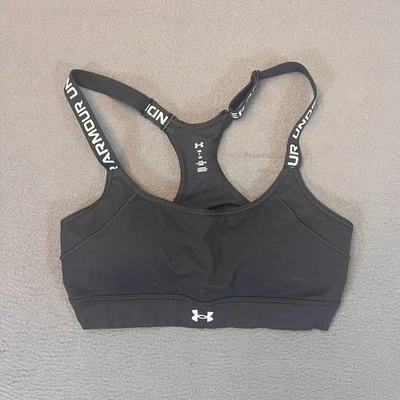 Under Armour Women's Sz Sm Infinity Mid Covered Sports Bra Fitted Spellout Logo - Image 1 of 4
