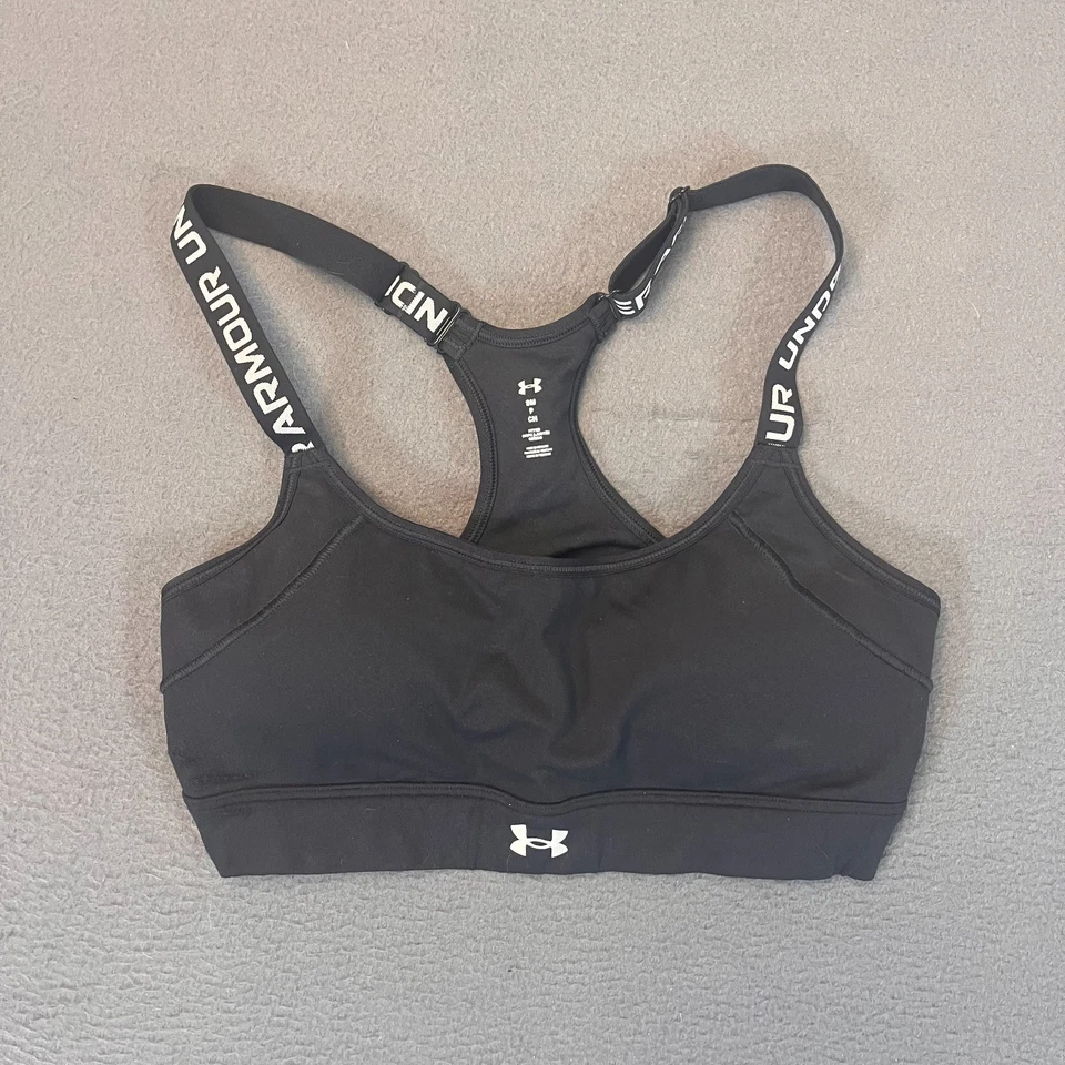 Under Armour Women's Sz Sm Infinity Mid Covered Sports Bra Fitted Spellout Logo - Image 1 of 4