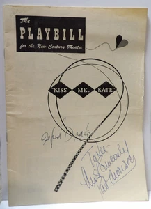 Vintage 1950 Broadway Kiss Me Kate locandina firmata Alfred Drake Patricia Morison - Foto 1 di 3