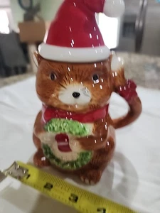 Coffee Mug Christmas Squirrel  Global Design Ceramic  Mug with LID  CHRISTMAS - Picture 1 of 6