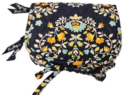 Bolso de Maquillaje Joyería Plegable Vera Bradley Araña Azul Floral Cierre de Corbata Foto 1 de 2
