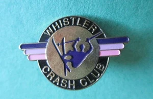 Prendedor de solapa de esquí Whistler Crash Club Columbia Británica Canadá - Imagen 1 de 1