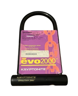 Kryptonite Evolution 2000 Bike Lock - 4" x 9" - Image 1 of 2