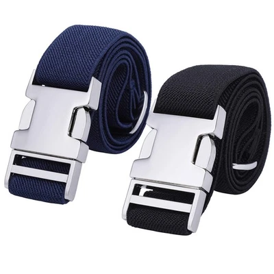 2 PCS Boy Kids Elastic Belts, Easy Clasp, Adjustable Child Zinc Alloy Buckle - Image 1 of 4