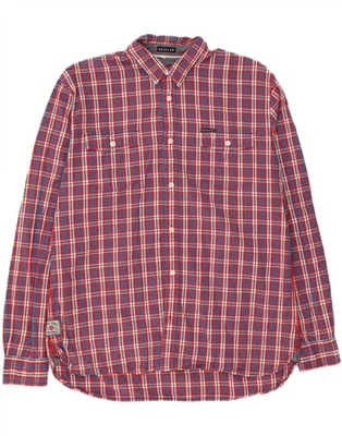PEPE JEANS Mens Shirt XL Red Check Cotton CW04 - Image 1 of 3