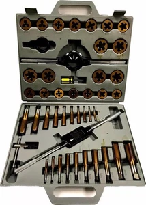 Juego de reparación de roscas métricas SAE recubiertas de estaño Pro 45 piezas 1/4"-1" - Imagen 1 de 1