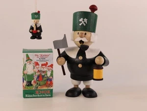 Mini-Räuchermann Geschenkset Bergmann + Baumbehang + Mini RK Höhe 12,5 cm NEU  - Picture 1 of 1