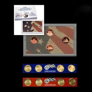 2009 P+D+S Lincoln Proof Set with Box and COA & Satin Mint Strips - Picture 1 of 1