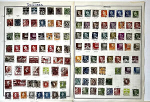 Denmark Vintage To Modern Mix Lot Definitives Hinged On Papers