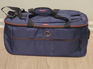 Delsey Paris X Roland Garos Duffel Bag Backpack Navy Blue 22" Carry On Luggage - Picture 1 of 7