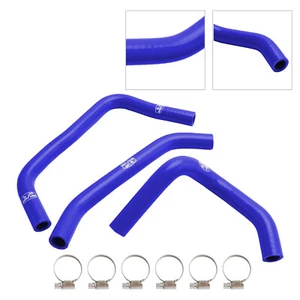 Silicone Radiator coolant Hose kit For Kawasaki ZX4R ZX-4RR 2023-2024 Blue E7 - Picture 1 of 14