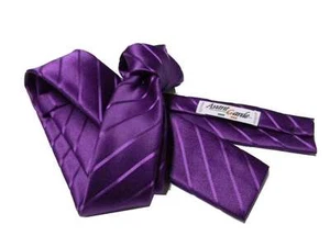 Corbata Rayas Extremo Violeta Moda Encaje Quadra Niño - Imagen 1 de 2
