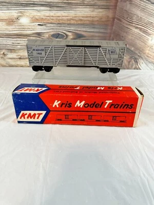 Vintage KMT Kris Model Trains Wabash 1622 Railroad Cars Toy With Box Gray Toy - Image 1 of 4