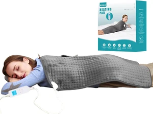 XXXL King Size 17''x33'' Heating Pad with 10 Settings for Pain Relief - Dark Gre - Picture 1 of 12