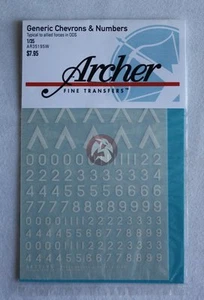 Chevrons y números genéricos AFV Archer 1/35 aliados en ODS (blanco) AR35195W - Imagen 1 de 1