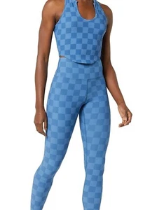 Eleven by Venus Williams Ace blau karierte Legging Größe Small neu mit Etikett sportlich - Bild 1 von 6
