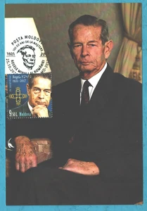 2021, Moldova , King Mihai I of Romania - the 100th birth anniversary, maxicard - Picture 1 of 2