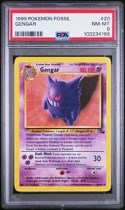 1999 Pokemon Fossil Gengar #20 Graded PSA 8 NM MINT - Picture 1 of 2