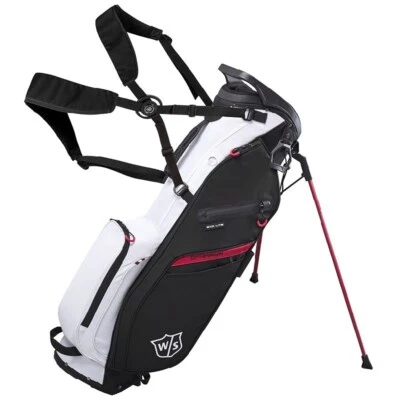 Bolsa de pie de golf Wilson Staff Exo Lite - 4 vías Dynapower negra/blanca/roja Foto 1 de 4