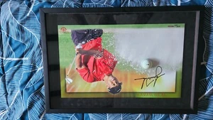 Tiger Woods UDA Upper Deck Signed Autograph Breaking Through Photo! - Picture 1 of 4