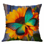 Linen Sofa Flower Case 18&#39;&#39; Cotton Home Pillow Decor Throw Cushion Cover Plant