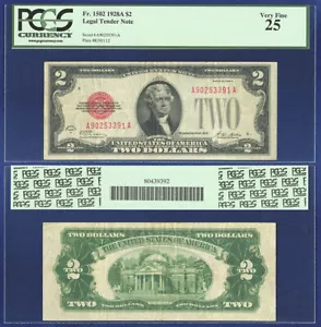USA 1928-A LEGAL TENDER $2 PCGS VERY FINE 25 - Picture 1 of 1