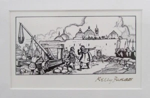 KELLY FREAS HEECHEE #  5 FINAL SCRATCHBOARD DRAWING GATEWAY TRIP FREDERIK POHL - Picture 1 of 1