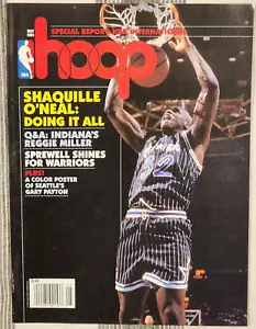 Hoop Magazine - May 1994 Shaquille O'Neal Cover WITH Gary Payton Poster NBA - Picture 1 of 2