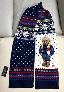 Polo Ralph Lauren Wool Blended Polo Bear Scarf - MRSP$605 - Bild 1 von 6