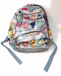 Harajuku Lovers Gwen Stefani Love Angel Baby Music Blue Snowflakes Backpack - Foto 1 di 12