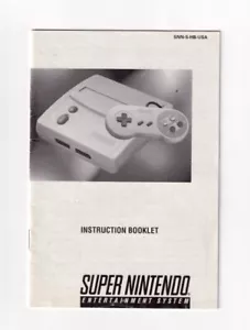 Console Mini Jr Autentica Super Nintendo SNES Manuale Istruzioni Libretto - Foto 1 di 2