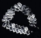 Bergkristall-Quarz-Edelstein, facettierte, scheibenförmige Perlen, 17,8 cm,...