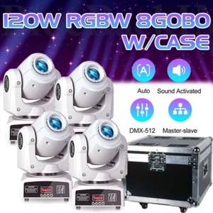 8PCS LED Moving Head Light RGBW Gobo Beam Stage DJ Disco Club DMX Spot Lighting - Picture 1 of 21