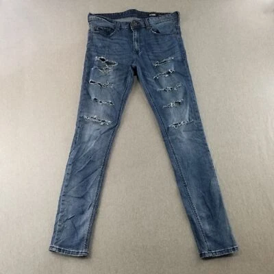 Pantalones de mezclilla Seven7 para hombre talla 32x32 material elástico súper ajustado cómodo bonito lavado oscuro Foto 1 de 4