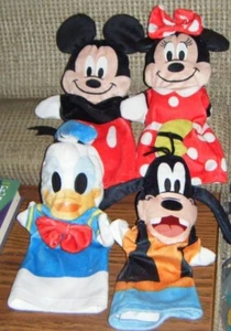 LOT OF 4 DISNEY HAND PUPPETS Mickey Minnie Donald Goofy Melissa & Doug Plush  - Picture 1 of 3