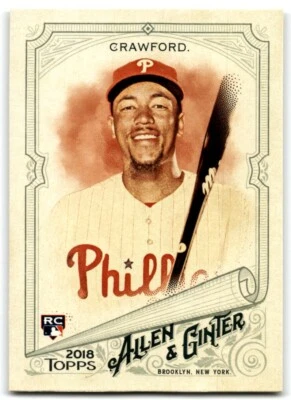 2018 TOPPS ALLEN & GINTER J.P. CRAWFORD RC PHILADELPHIA PHILLIES #127 - Image 1 of 2