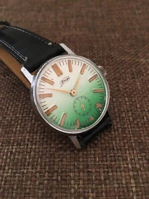 Reloj Pulsera Mecánico Soviético ZIM Pobeda 2602 15 Joyas De Colección Reparado URSS Foto 1 de 4