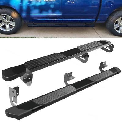 Black Running Boards Fits 2009-2018 Dodge Ram 1500 2010-2023 Ram 2500 Crew Cab - Image 1 of 4