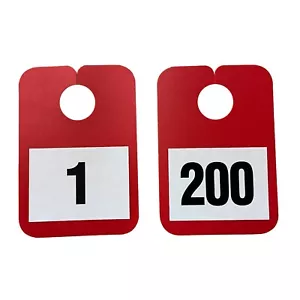 Car Key Tracking System Mirror Hangers 1 - 200 (Red) - Picture 1 of 11