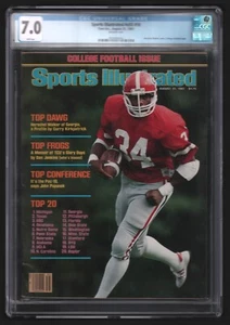 Herschel Walker SPORTS ILLUSTRATED August 7, 1981 Newsstand CGC 7.0 White Pages - Picture 1 of 2